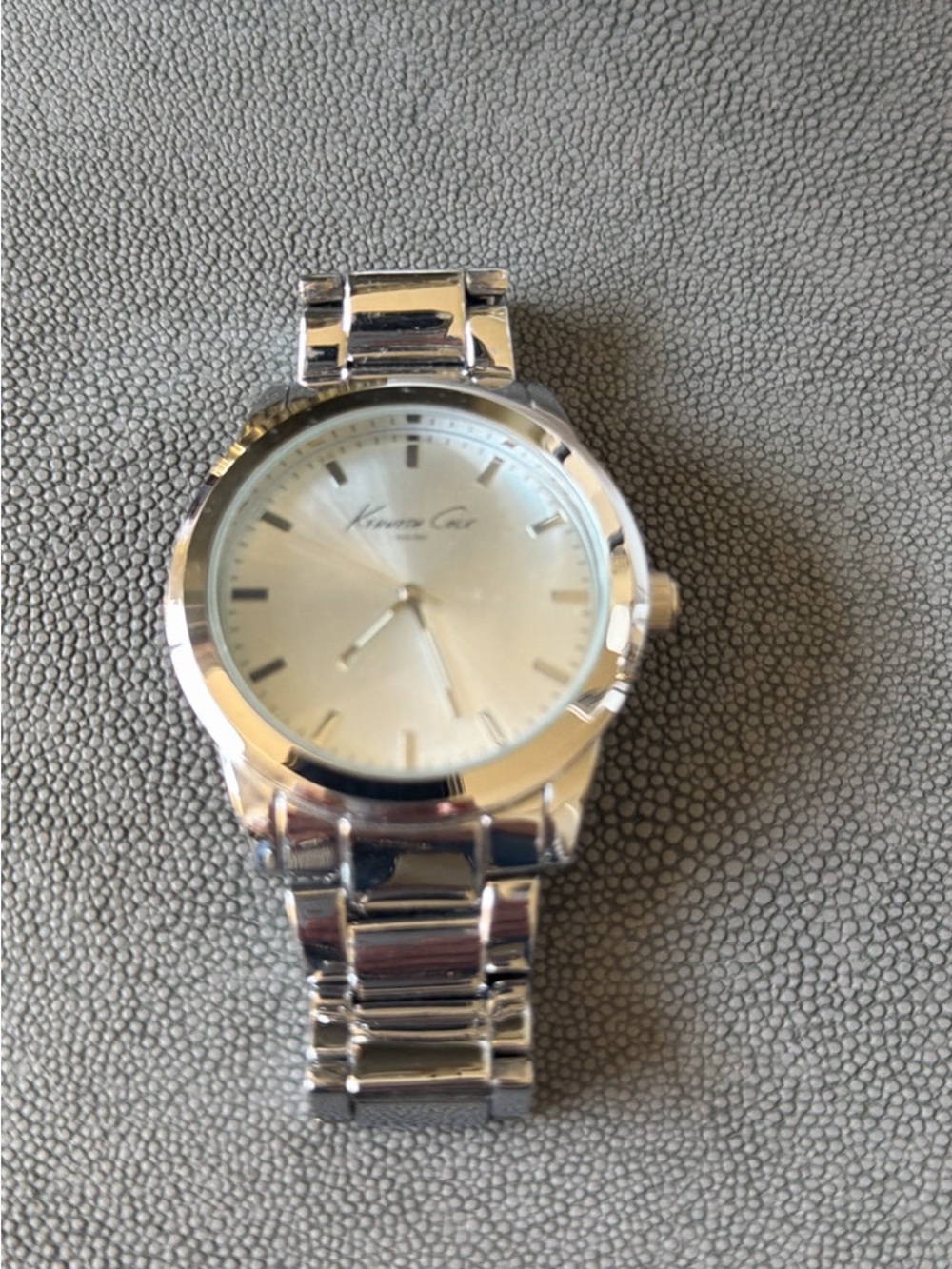 Kenneth Cole Silver Stainless Steel Men’s Bracelet Watch
